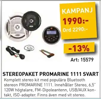 SeaSea Stereopaket promarine 1111 svart erbjuda