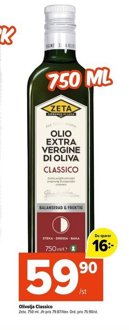 Coop Extra Olivolja Classico erbjuda