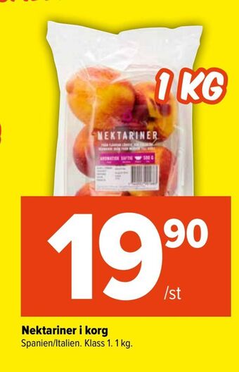Coop Extra Nektariner i korg erbjuda