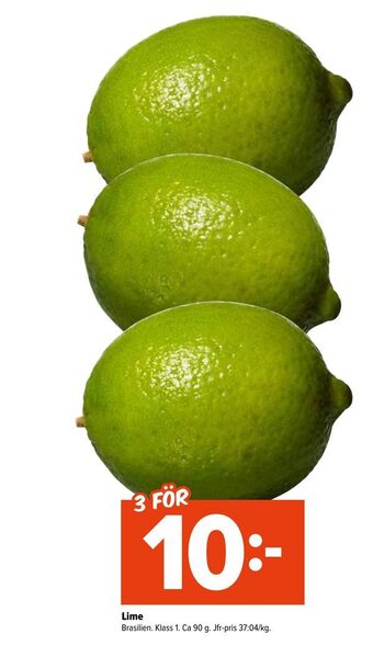 Coop Extra Lime erbjuda