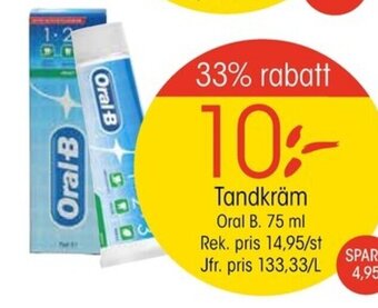 EKO Oral-B Tandkräm erbjuda