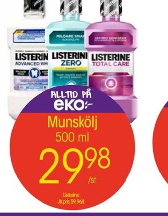 EKO Listerine Munskölj erbjuda
