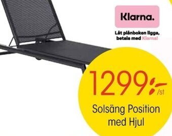 EKO Solsäng Position med Hjul erbjuda