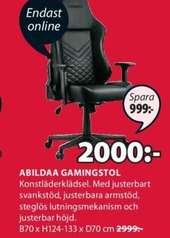 JYSK Abildaa Gamingstol erbjuda