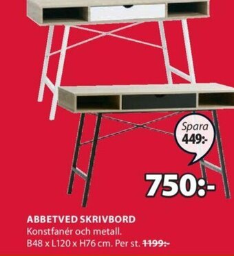 JYSK Abbetved Skrivbord erbjuda
