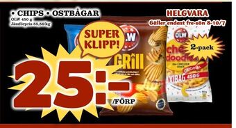 Nya Pulsen Chips • Ostbågar erbjuda
