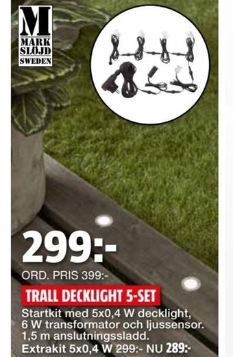 Bauhaus Trall Decklight 5-Set erbjuda
