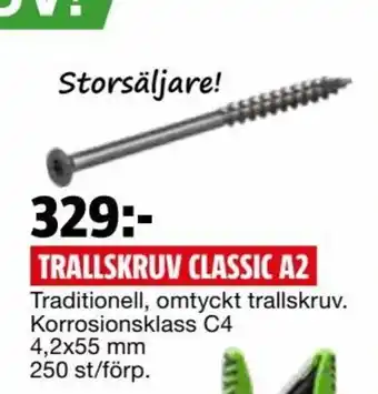 Bauhaus Trallskruv Classic A2 erbjuda