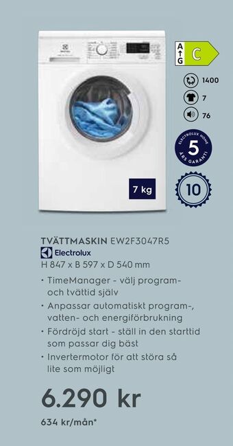 Electrolux Home Tvättmaskin erbjuda