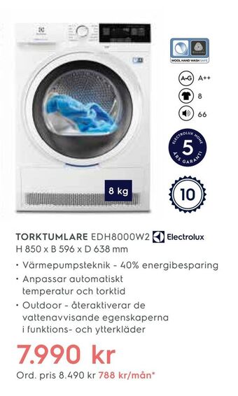 Electrolux Home Torktumlare erbjuda