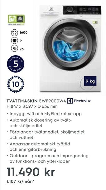 Electrolux Home Tvättmaskin erbjuda