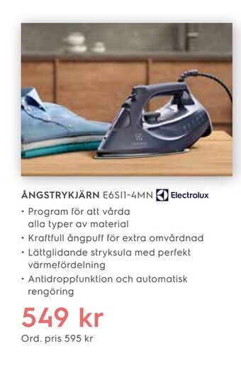 Electrolux Home Ångstrykjärn erbjuda