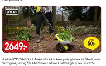 Bo Ohlsson Ryobi jordfräs erbjuda