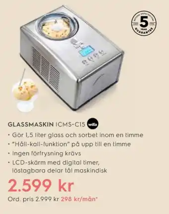 Electrolux Home Wilfa glassmaskin erbjuda