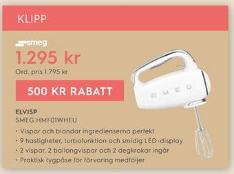 Electrolux Home Smeg elvisp erbjuda