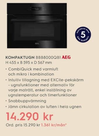 Electrolux Home Aeg ugn erbjuda