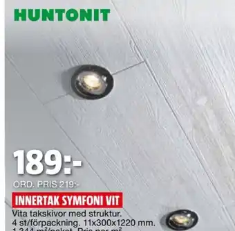 Bauhaus Huntonit Innertak Symfoni Vit erbjuda