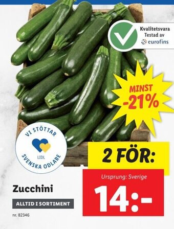 Lidl Zucchini erbjuda