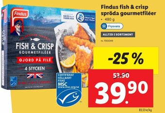 Lidl Findus fish & crisp spröda gourmetfiléer erbjuda