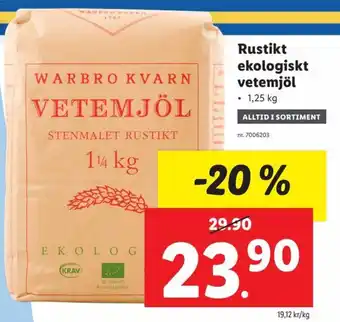 Rustikt ekologiskt vetemjöl