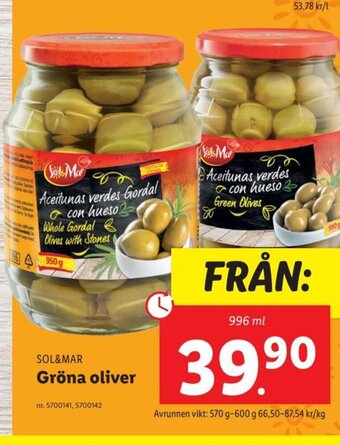Lidl Gröna oliver erbjuda