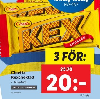 Lidl Cloetta Kexchoklad erbjuda