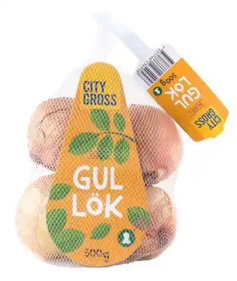City Gross Gul lök i nät, klass 1 erbjuda