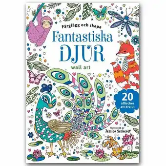 Färglägg och skapa: fantastiska djur - wall art