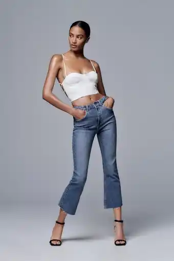 Cropped flared jeans