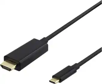 Inet Deltaco usb-c till hdmi- kabel ha-ha svart 2 m erbjuda