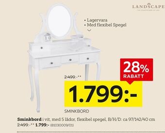 XXXLutz Sminkbord erbjuda