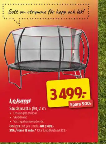 Jula LeJump Studsmatta Ø4,2 m erbjuda
