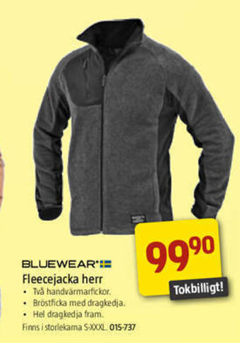 Jula Bluewear Fleecejacka Herr erbjuda