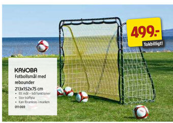 Jula Fotbollsmål Med Rebounder 213x152x75 cm erbjuda