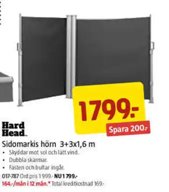 Jula Sidomarkis Hörn 3+3x1,6 m erbjuda