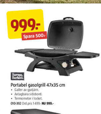 Jula Portabel Gasolgrill 47x35 cm erbjuda