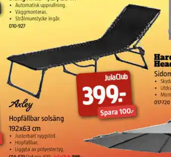 Jula Hofällbar Solsäng 192x63 m erbjuda