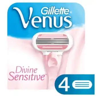 Clas Ohlson Rakblad gillette venus divine sensitive 4-pack erbjuda