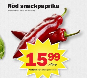 Pekås Röd Snackpaprika erbjuda