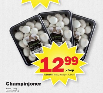 Pekås Champinjoner erbjuda