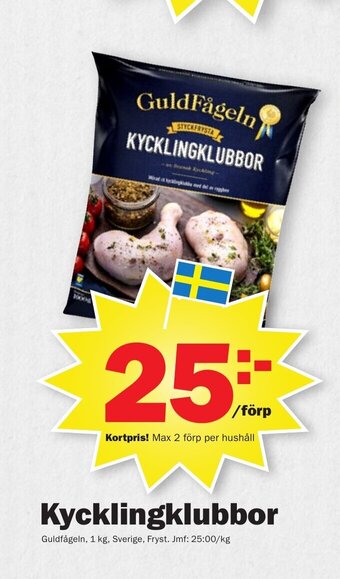 Pekås Kycklingklubbor erbjuda