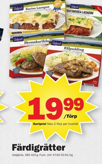 Pekås Färdigrätter erbjuda