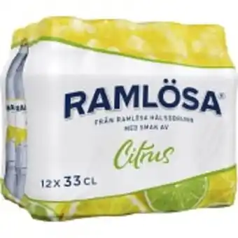 ICA Maxi Vatten kolsyrad citrus 33cl 12-p ramlösa erbjuda
