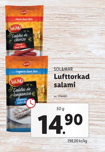 Lidl Lufttorkad salami erbjuda