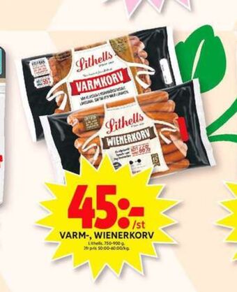 ICA Maxi Lithells varmkorv erbjuda