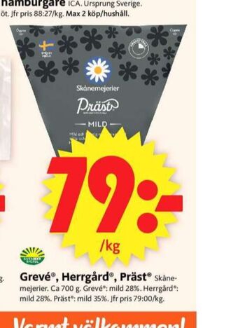 ICA Supermarket Skånemejerier grevé erbjuda