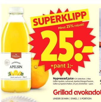 ICA Supermarket Ica selection juice erbjuda