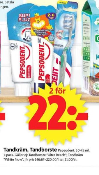 ICA Supermarket Pepsodent tandkräm erbjuda