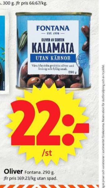 ICA Supermarket Fontana oliver erbjuda