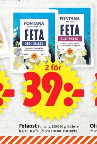 ICA Supermarket Fontana fetaost erbjuda